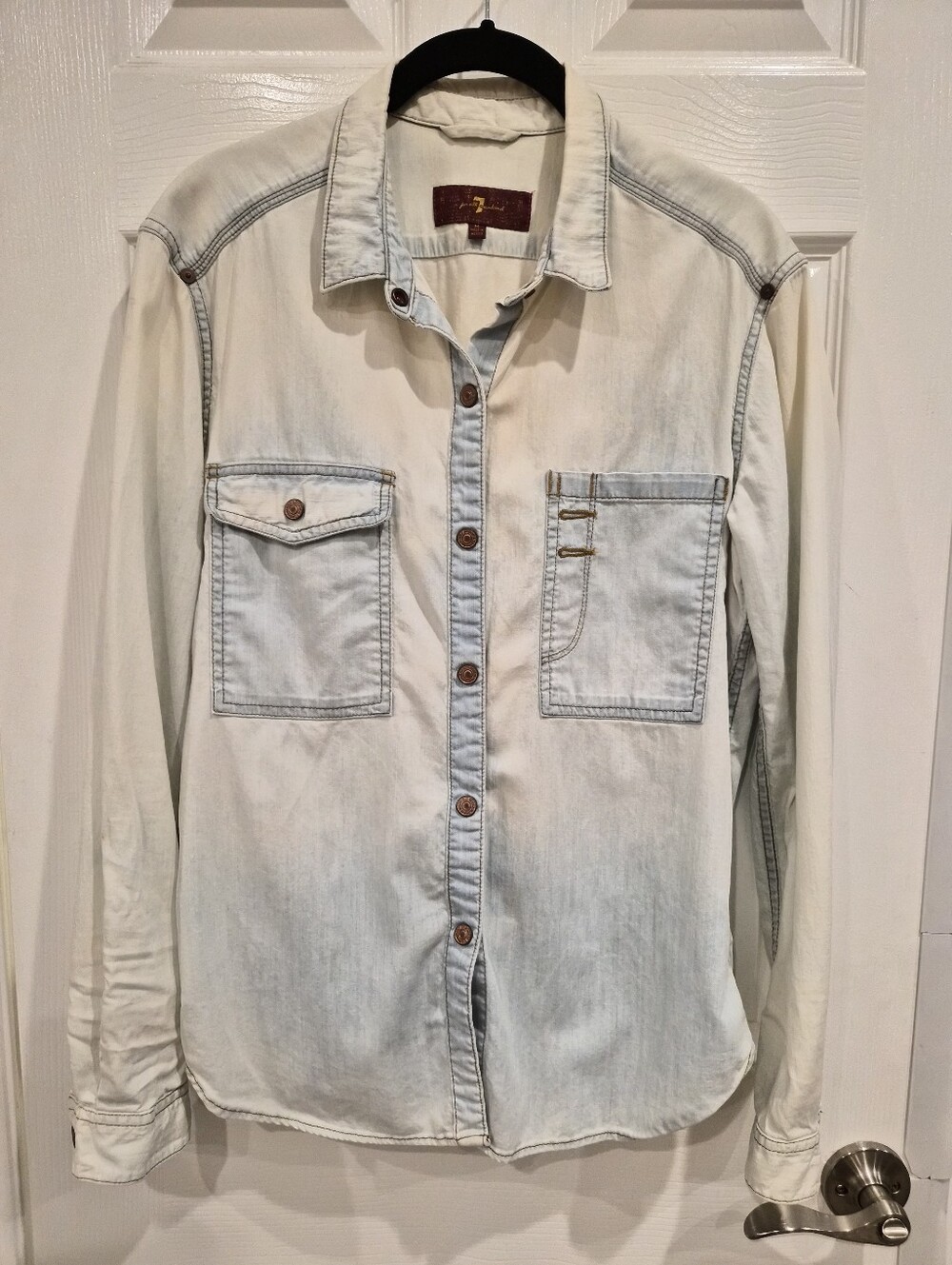 7 For All Mankind Women's Denim Shirt size M